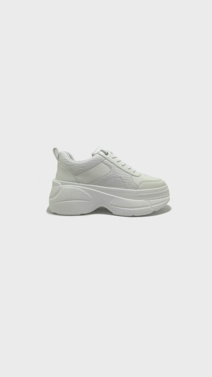 Zapatilla Plataforma Blanca Mujer