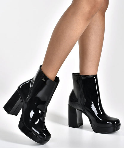 Botin Charol Taco Cuadrado - Pastik.cl