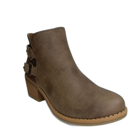 BOTIN KHAKI TACO MEDIO ARGOLLAS - Pastik.cl