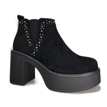 Cargar imagen en el visor de la galería, Botin Mujer Microfibra Tachas Negro - Pastik.cl
