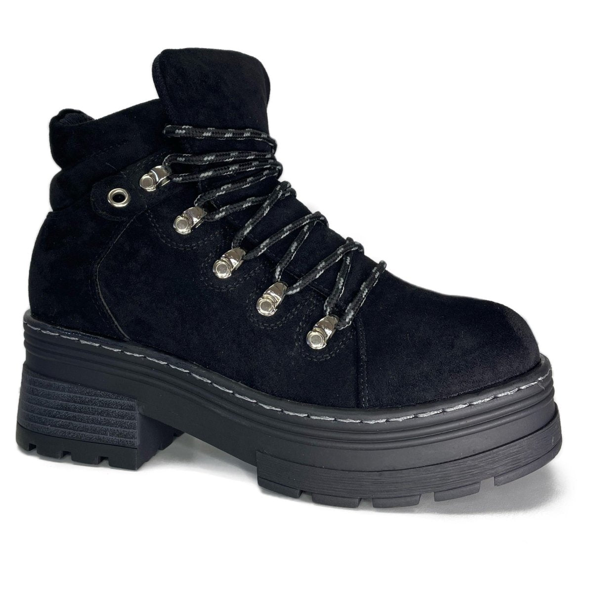 Botín negro microfibra 006 - Pastik.cl