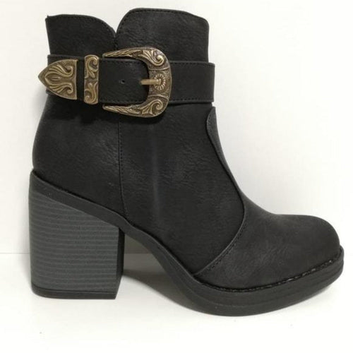 BOTIN NEGRO TACO CUADRADO - Pastik.cl