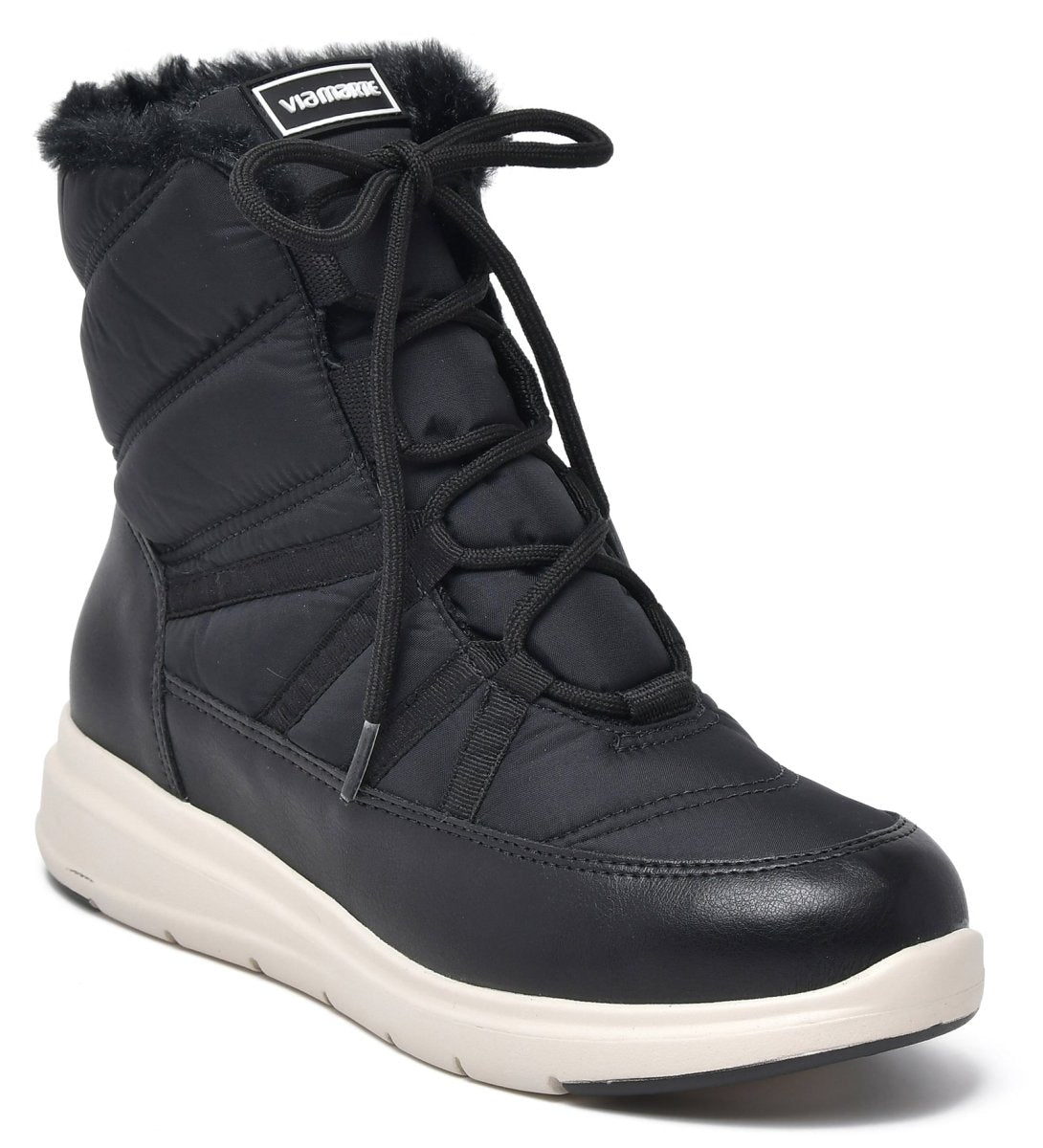 Botin Termico Cordones Tela Negro - Pastik.cl