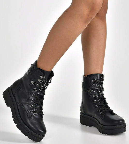 Bototo Mujer Negro Cordones NAP - Pastik.cl