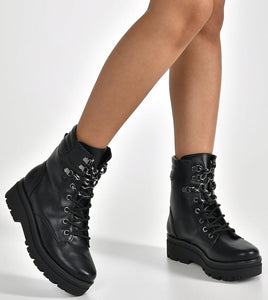 Bototo Mujer Negro Cordones NAP - Pastik.cl