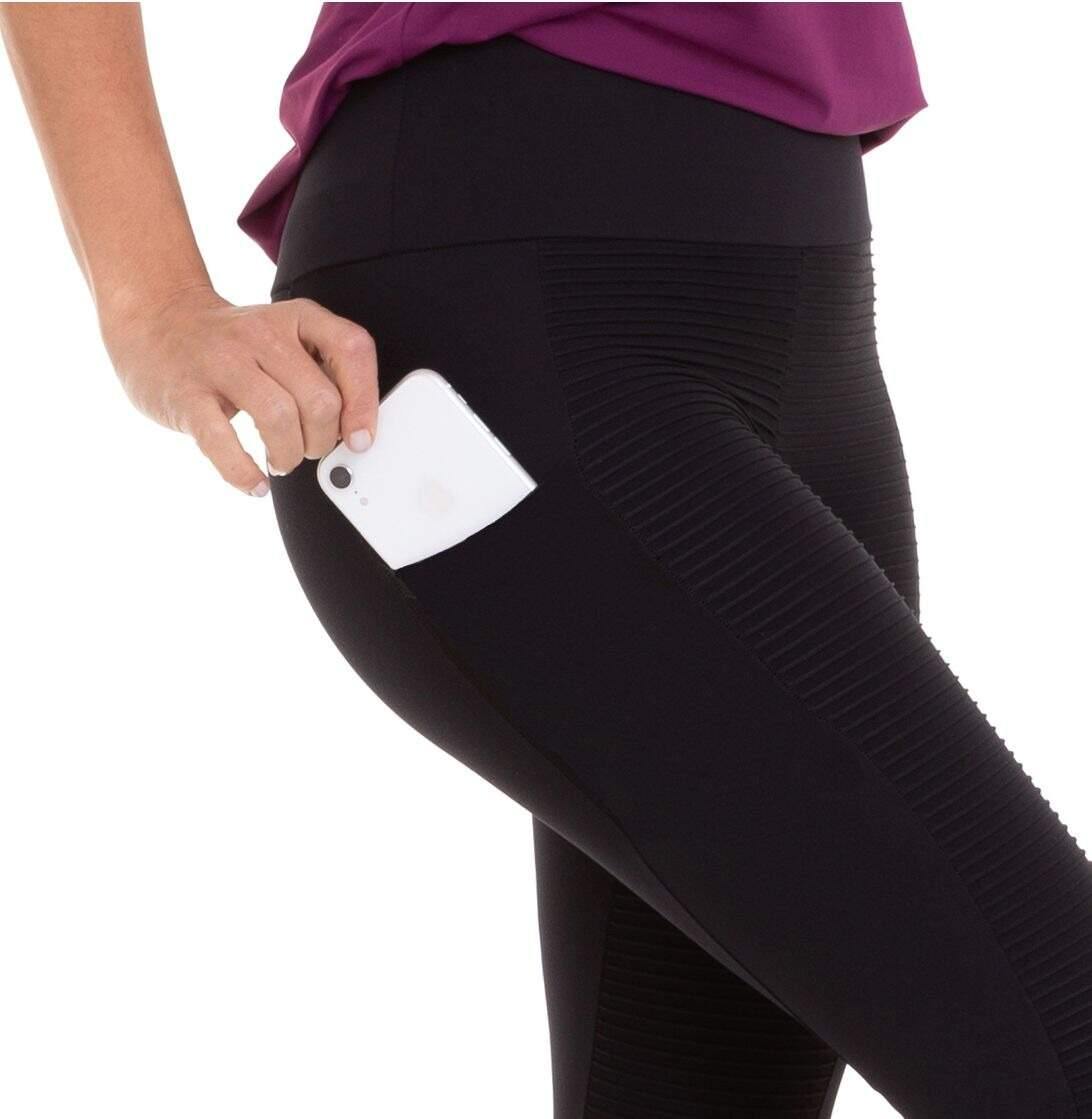 CALZA LEGGING DEPORTIVA BRASIL BOLSILLO NEGRO - Pastik.cl