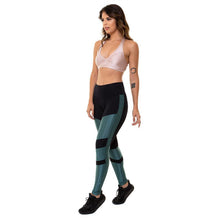Cargar imagen en el visor de la galería, CALZA LEGGING DEPORTIVA BRASIL CUTOUT VERDE NEGRO - Pastik.cl
