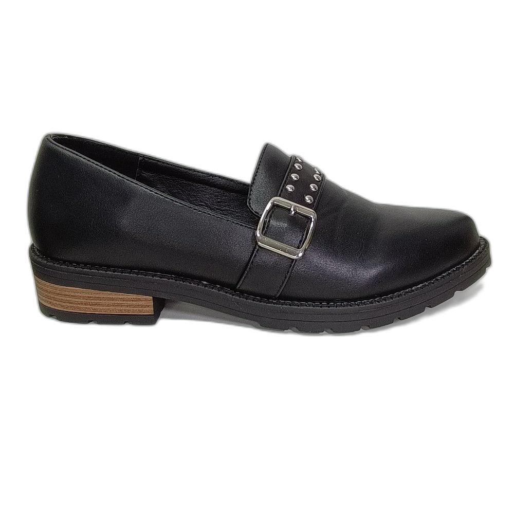 Mocasín Negro Hebillas - Pastik.cl