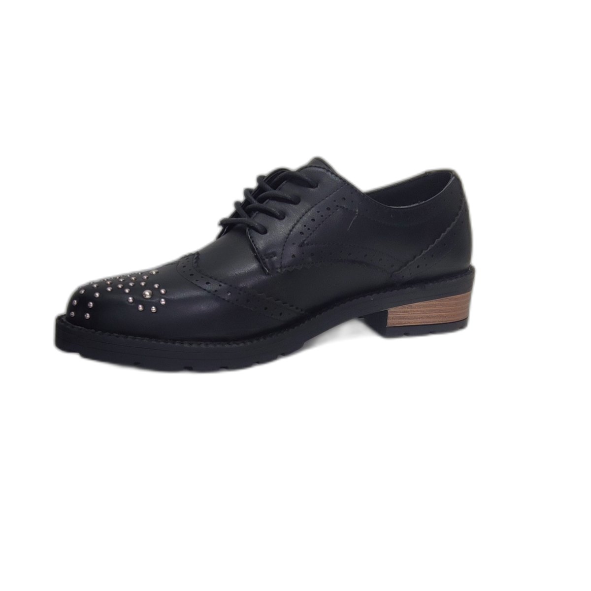 Mocasín Oxford Negro Tachas - Pastik.cl