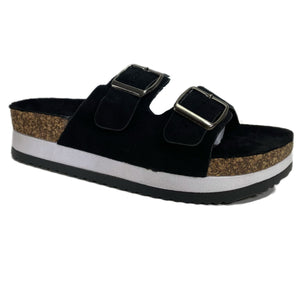 SANDALIA BIRK NEGRO BLANCO - Pastik.cl