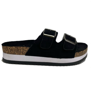 SANDALIA BIRK NEGRO BLANCO - Pastik.cl
