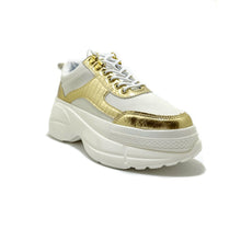 Cargar imagen en el visor de la galería, Zapatilla Chunky Anto Blanco Oro- MININAS - Pastik.cl

