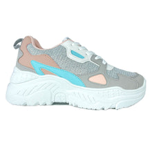 Cargar imagen en el visor de la galería, Zapatilla chunky Blanco/plata 031 - Pastik.cl
