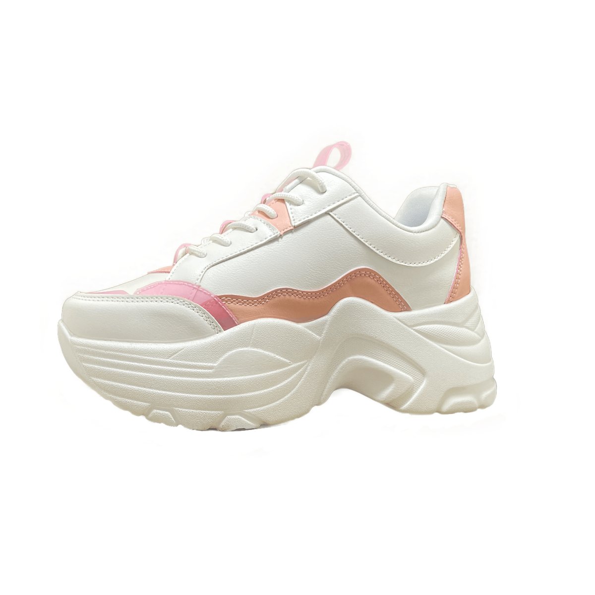 Zapatilla Chunky Kote Blanco Rosa- MININAS - Pastik.cl