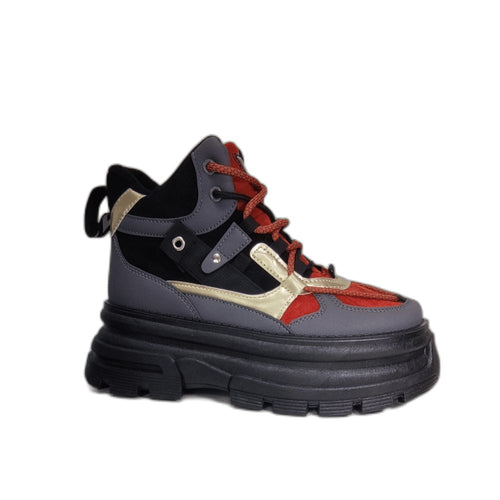 Zapatilla chunky negra gris 239 - Pastik.cl