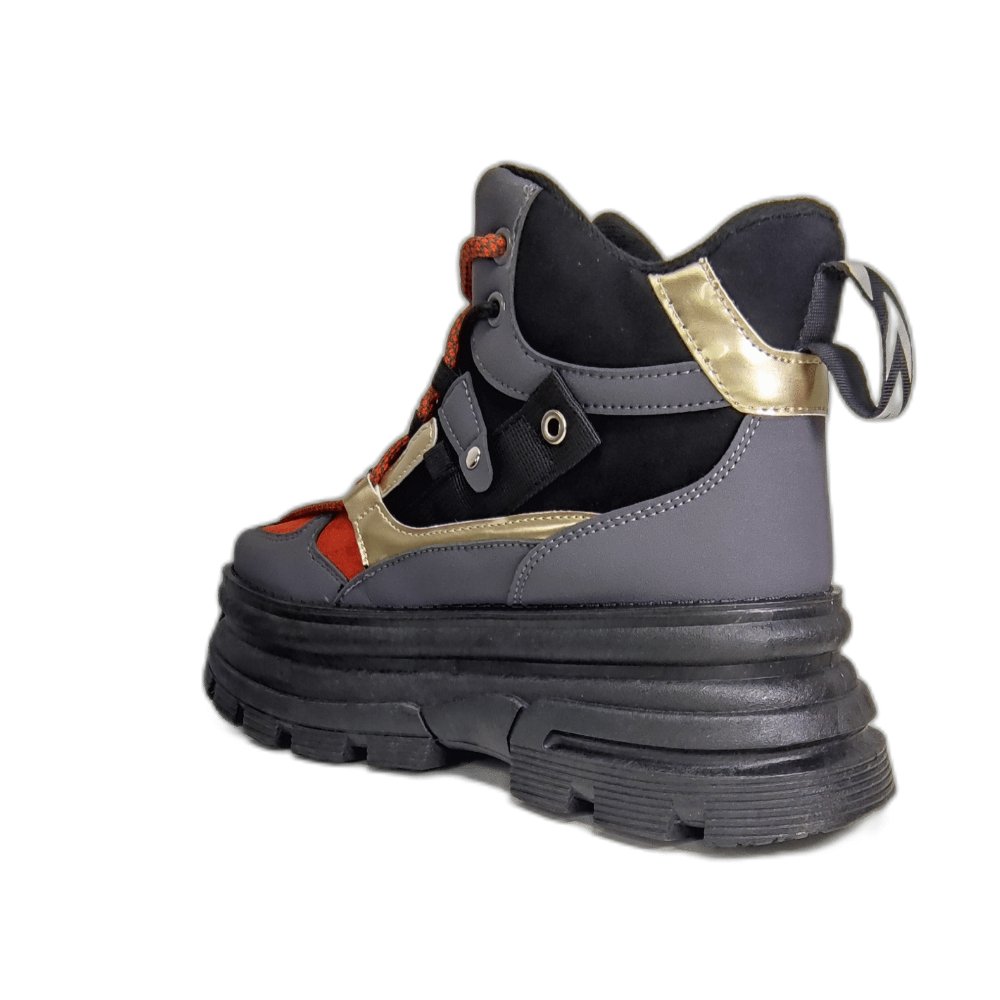 Zapatilla chunky negra gris 239 - Pastik.cl
