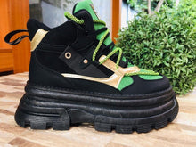 Cargar imagen en el visor de la galería, Zapatilla chunky negro/verde. - Pastik.cl

