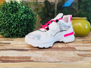 Zapatilla chunky White-Pink 034 - Pastik.cl