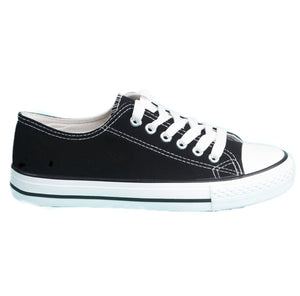ZAPATILLA HOMBRE LONA NEGRO CLÁSICA. - Pastik.cl
