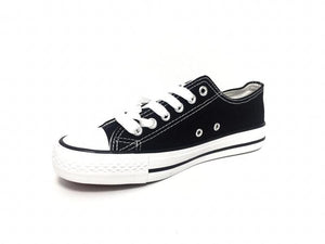 ZAPATILLA HOMBRE LONA NEGRO CLÁSICA. - Pastik.cl