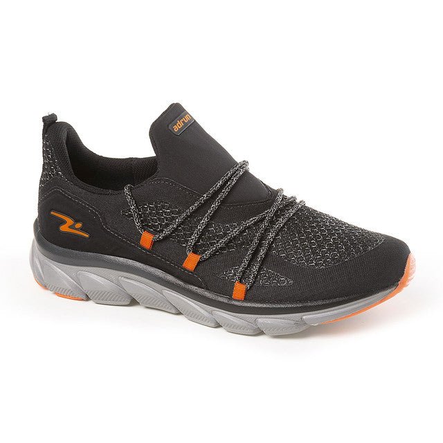 ZAPATILLA HOMBRE NEGRO NARANJA 8307. - Pastik.cl