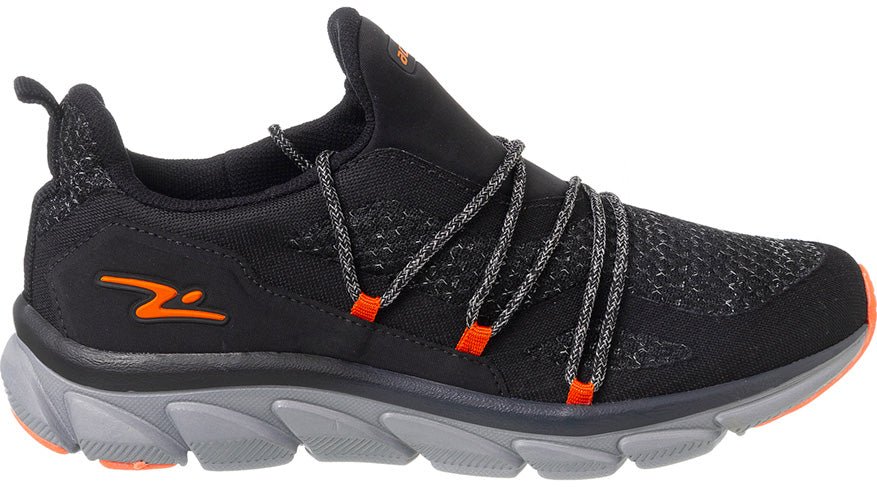 ZAPATILLA HOMBRE NEGRO NARANJA 8307. - Pastik.cl