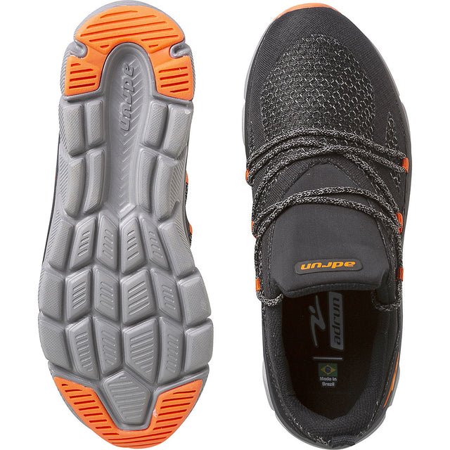 ZAPATILLA HOMBRE NEGRO NARANJA 8307. - Pastik.cl