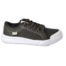 Cargar imagen en el visor de la galería, ZAPATILLA LONA MUJER VERDE MILITAR 9301. - Pastik.cl
