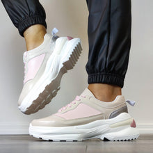Cargar imagen en el visor de la galería, Zapatilla Lucia Beige Rosa - MININAS-CAJA 12 PARES (36 AL 41) - Pastik.cl
