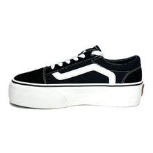 Cargar imagen en el visor de la galería, ZAPATILLA MUJER LONA NEGRO BLANCO VAS II - Pastik.cl
