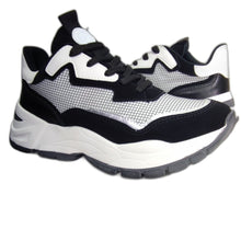 Cargar imagen en el visor de la galería, ZAPATILLA MUJER MONSTER NEGRA BLANCO ZBR - Pastik.cl
