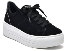 Cargar imagen en el visor de la galería, ZAPATILLA NEGRA GAMUZA SUELA BLANCA - Pastik.cl
