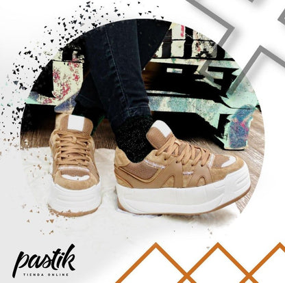 Zapatilla Plataforma Beige - Pastik.cl