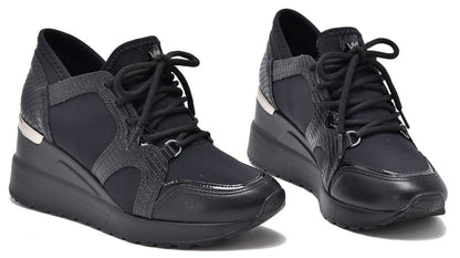 ZAPATILLA PLATAFORMA NEGRO STRETCH - Pastik.cl