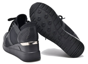ZAPATILLA PLATAFORMA NEGRO STRETCH - Pastik.cl