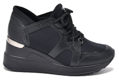 ZAPATILLA PLATAFORMA NEGRO STRETCH - Pastik.cl