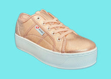 Cargar imagen en el visor de la galería, Zapatillas plataforma champagne 270 - Pastik.cl
