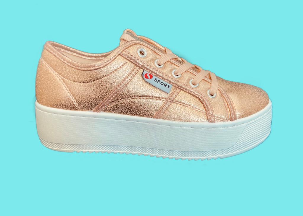 Zapatillas plataforma champagne 270 - Pastik.cl